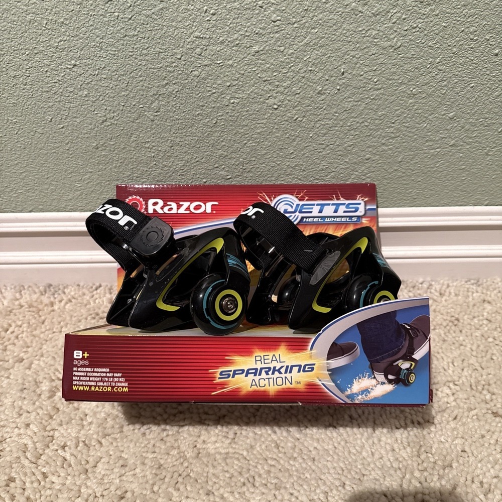 RAZOR Jetts Heel Wheels ~ Sparking Shoe Fitting Skates Action NEW